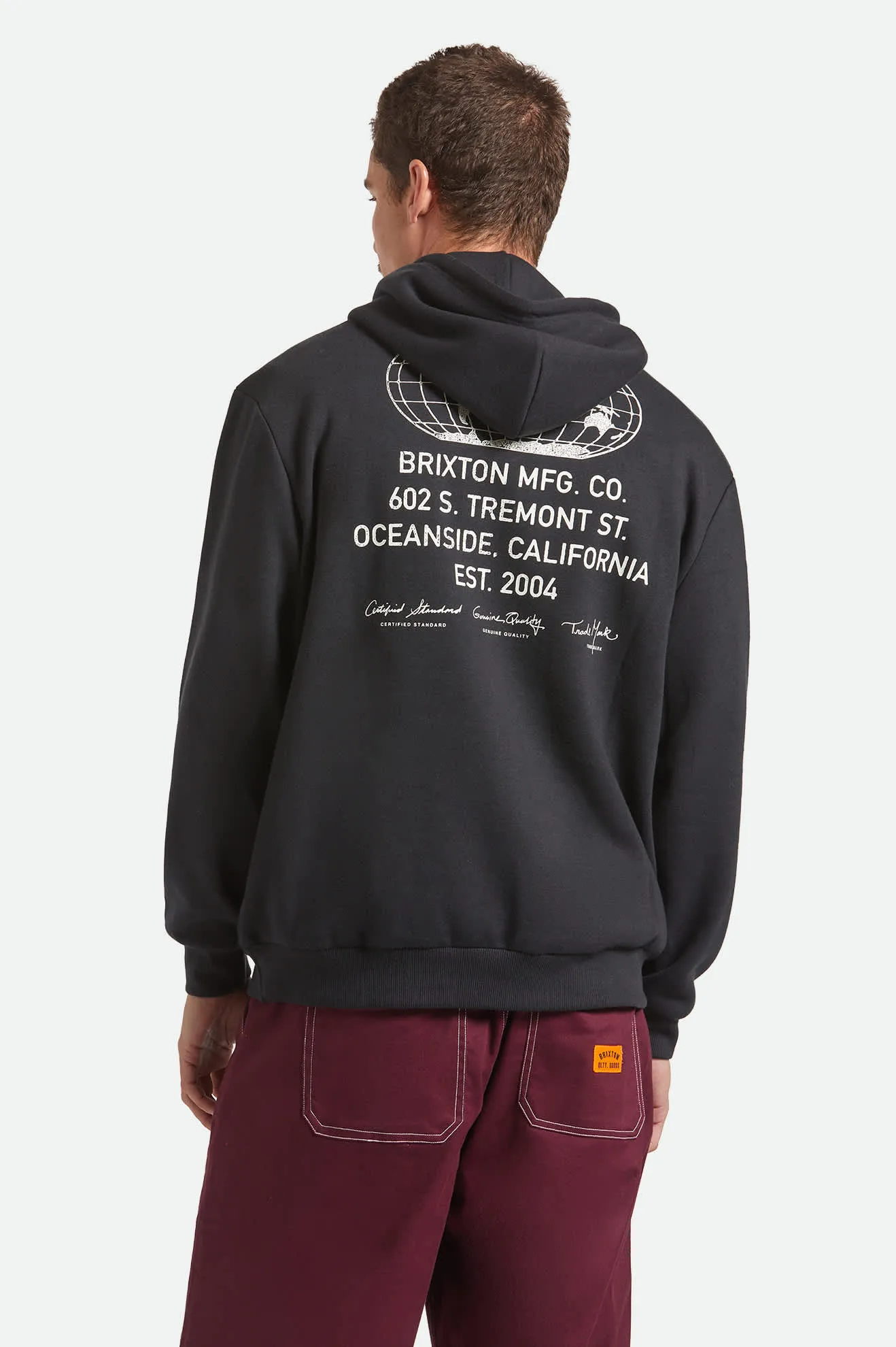 Union Relaxed Hoodie - Black sold by Brixton product image thumbnail 4