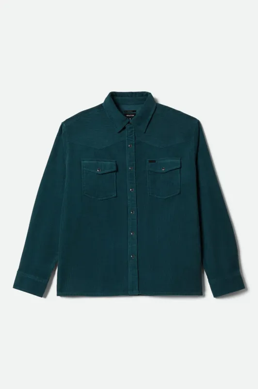 New West Relaxed Overshirt - Night Sage Corduroy sold by Brixton