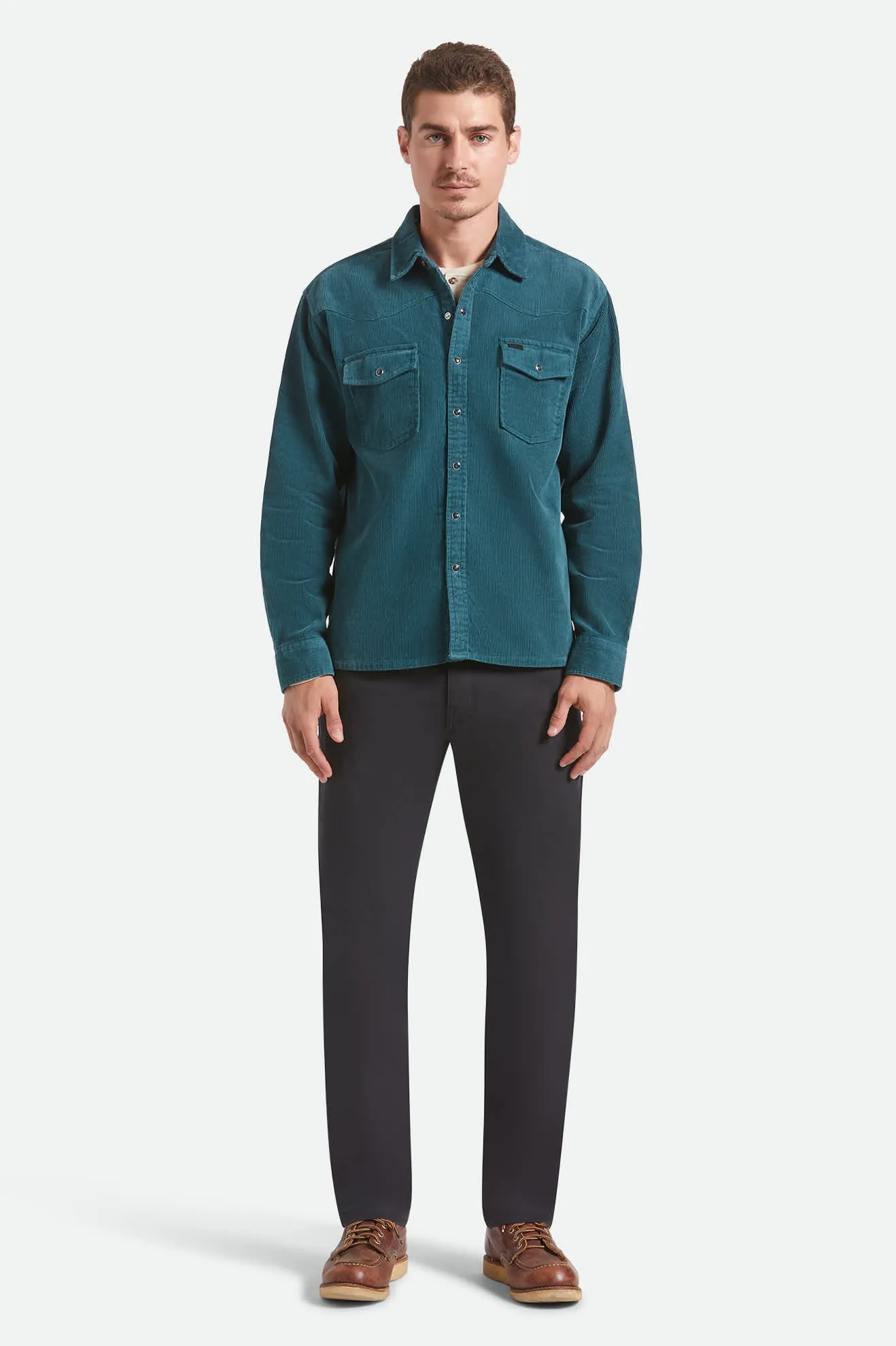 New West Relaxed Overshirt - Night Sage Corduroy sold by Brixton product image thumbnail 5