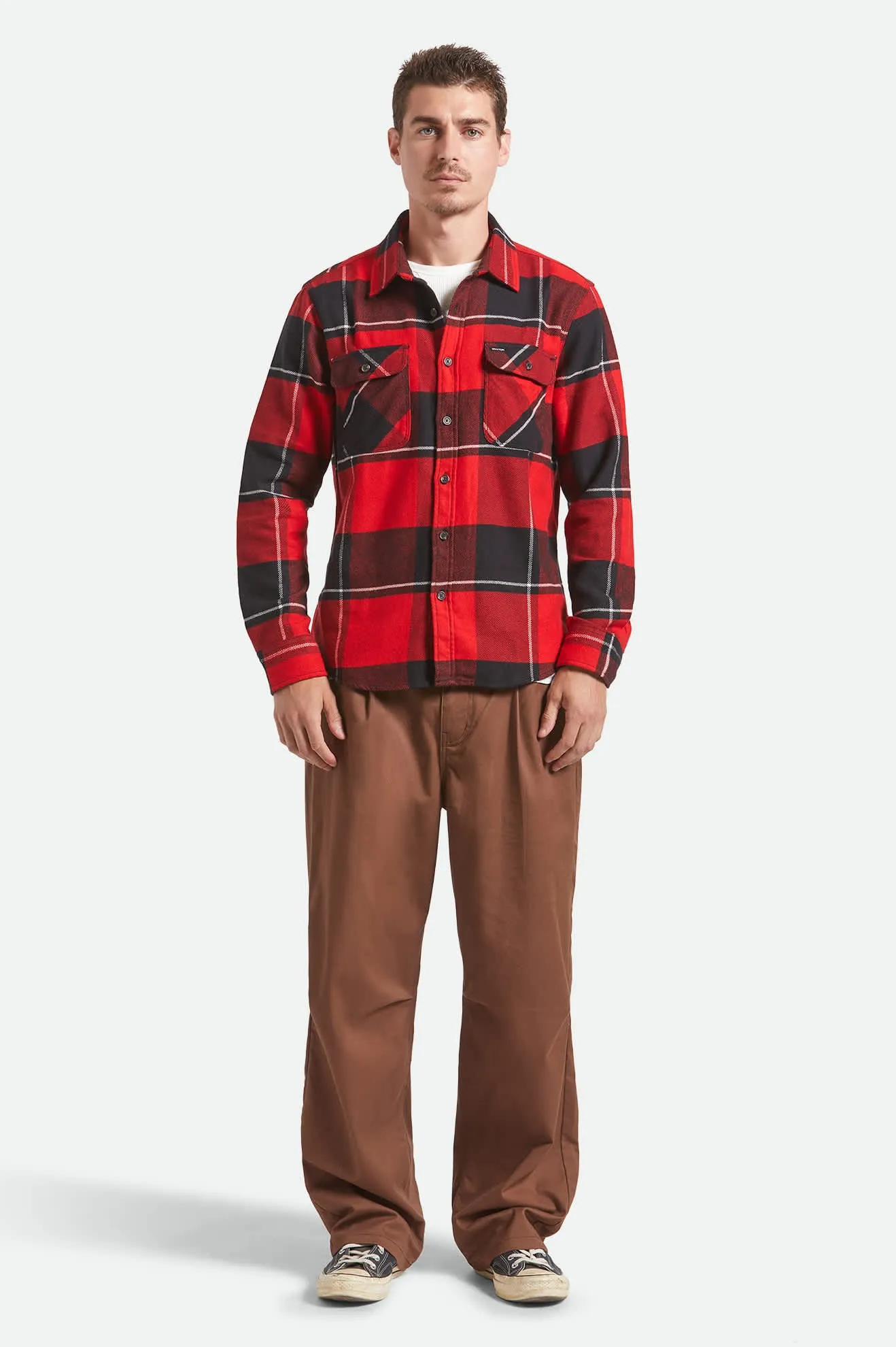 Bowery Flannel - Black/Adrenaline Rush/Off White sold by Brixton product image thumbnail 5