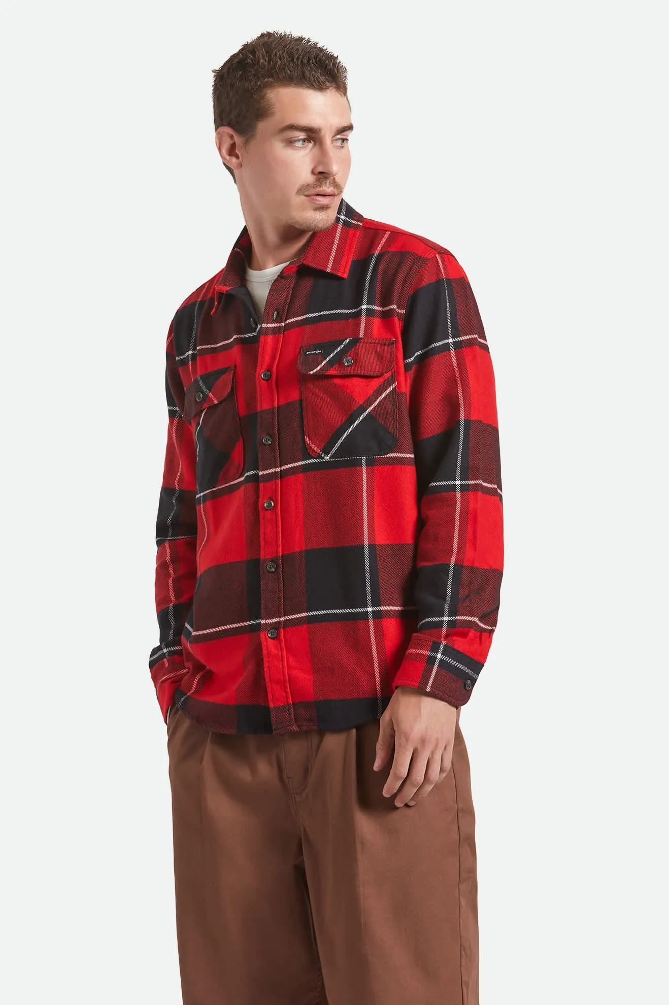 Bowery Flannel - Black/Adrenaline Rush/Off White sold by Brixton product image thumbnail 3