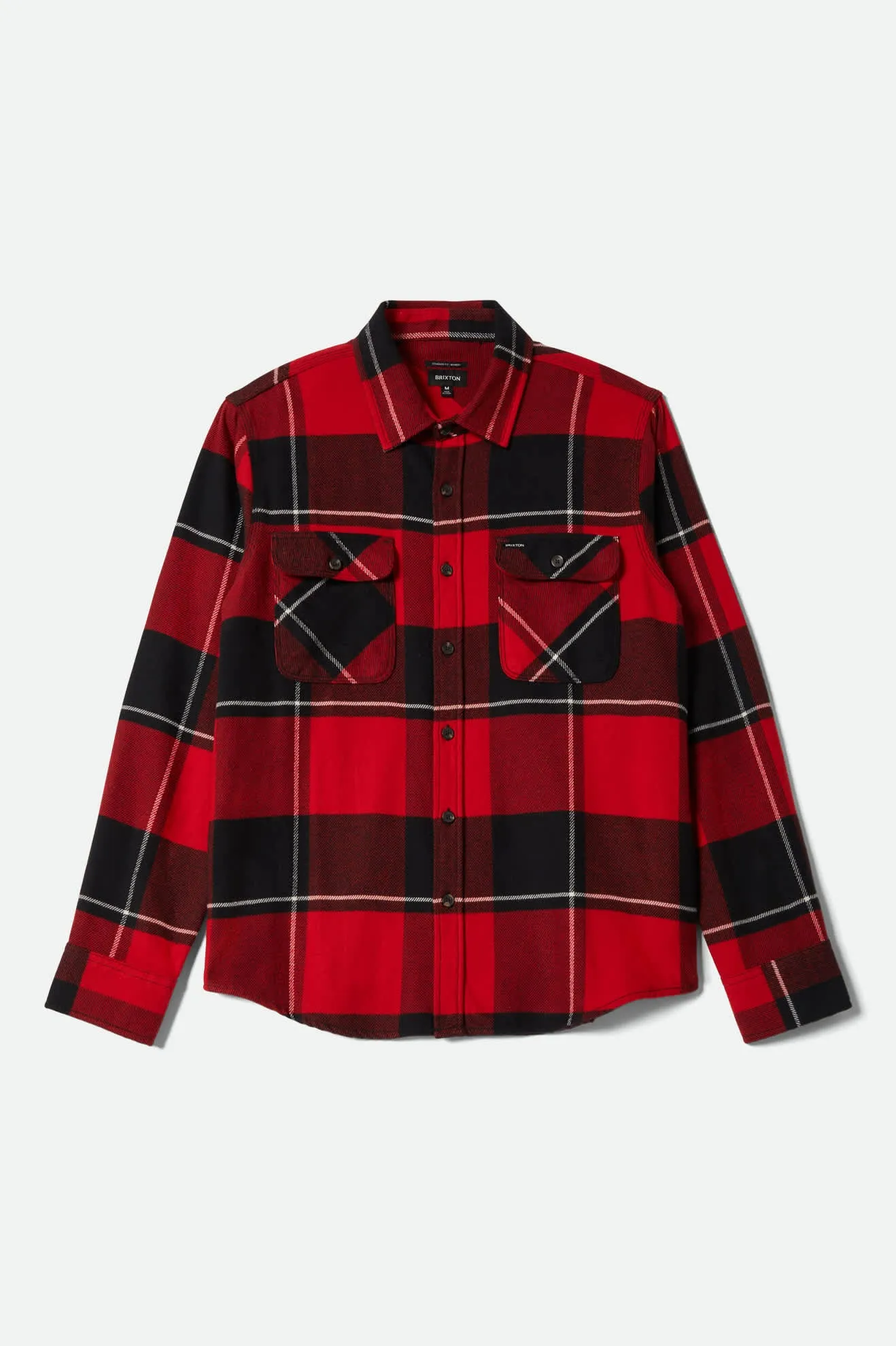 Bowery Flannel - Black/Adrenaline Rush/Off White sold by Brixton