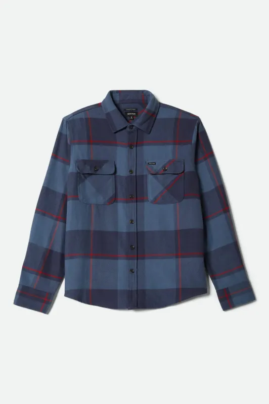 Bowery Flannel - Bering Sea/Mood Indigo/Adrenaline Rush sold by Brixton