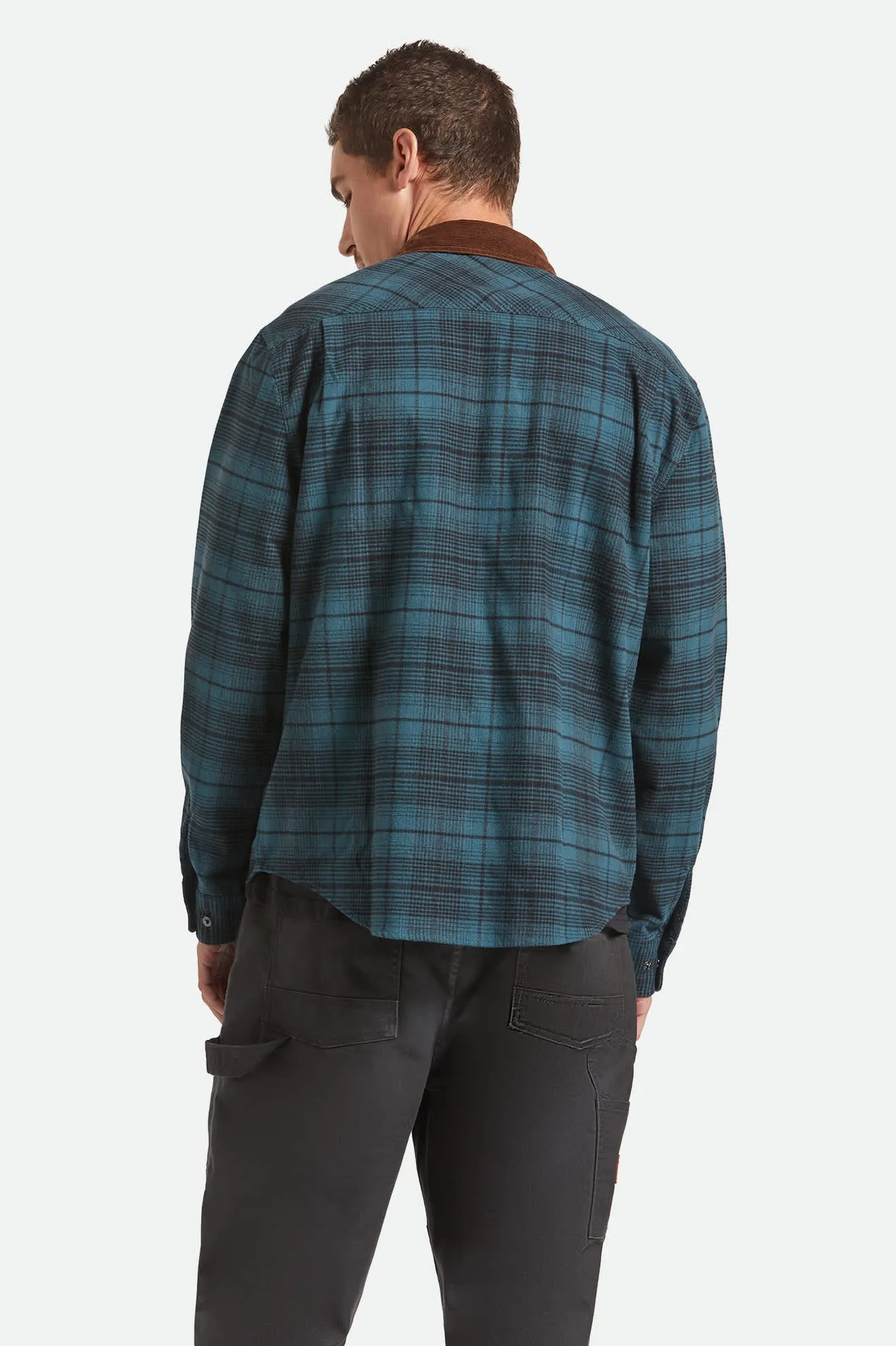 Builders Bowery Performance Flannel - Night Sage/Black sold by Brixton product image thumbnail 4