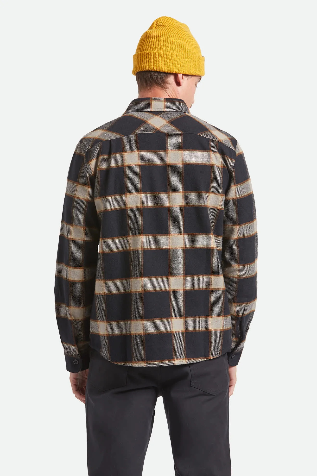 Bowery Heavyweight Flannel - Black/Cream sold by Brixton product image thumbnail 4