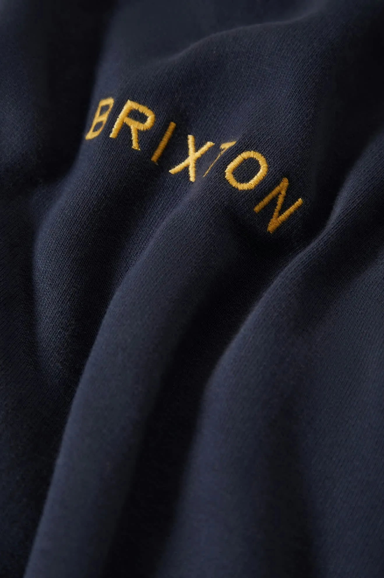 Embroidered Heavyweight Oversized Hoodie - Mood Indigo sold by Brixton product image thumbnail 5