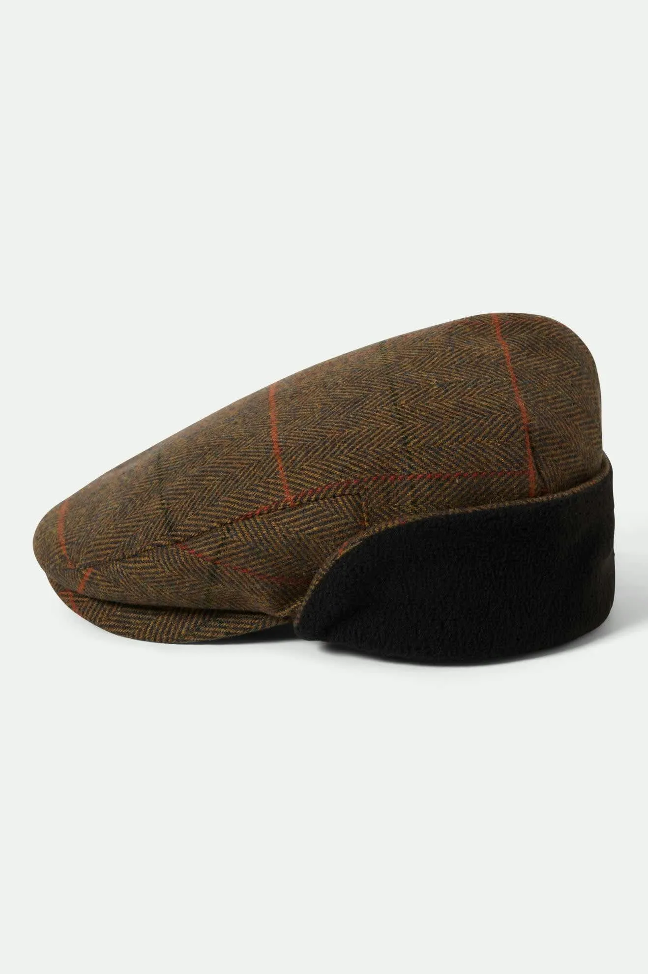 Hooligan Fleece Lined Earflap Snap Cap - Bronze/Black/Red sold by Brixton product image thumbnail 3