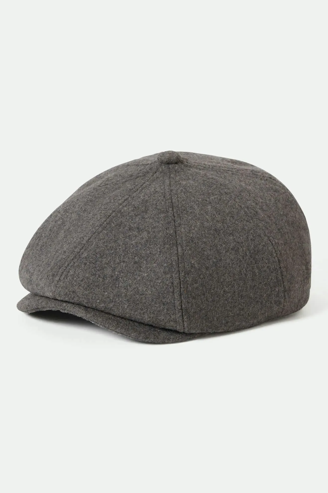 Brood Flannel Snap Cap - Dark Heather Grey/Washed Navy sold by Brixton