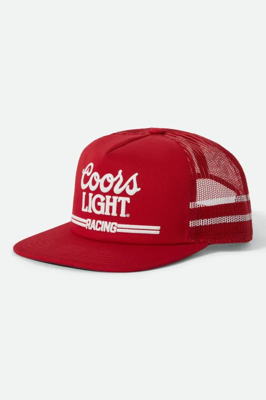 Coors Light Racing Trucker Hat - Coors Red/White sold by Brixton