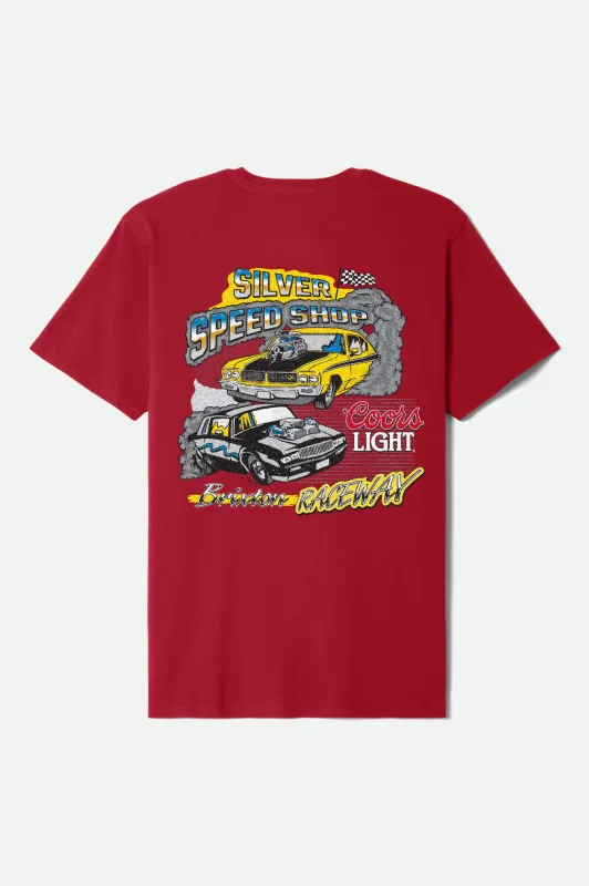 Coors Light Raceway S/S Standard T-Shirt - Coors Red sold by Brixton