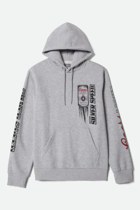 Coors Light Silver Speed Hoodie - Heather Grey sold by Brixton