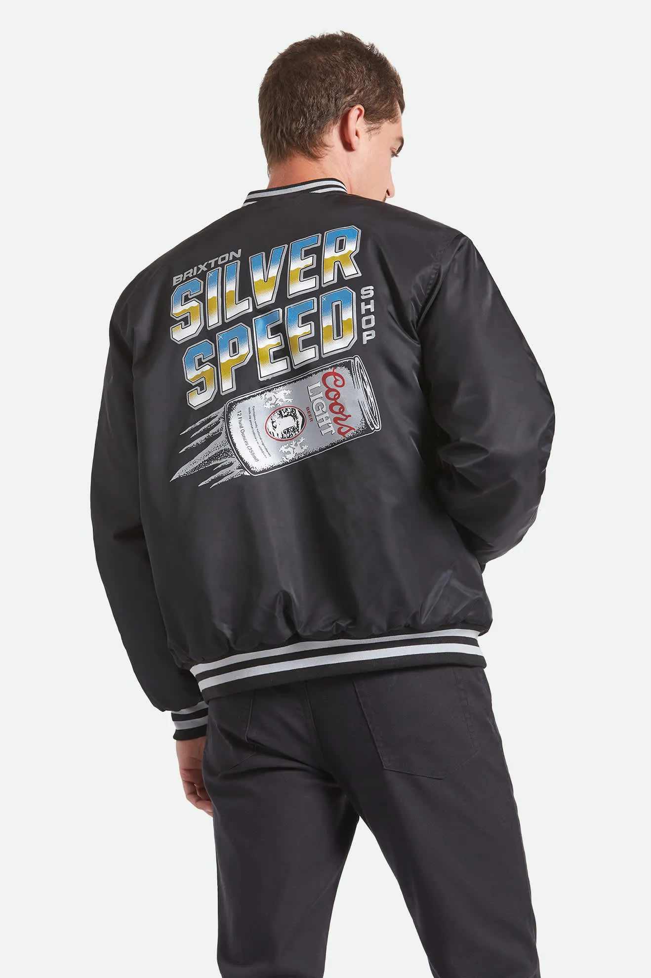 Coors Light Silver Speed Shop Jacket - Black/Silver sold by Brixton product image thumbnail 5
