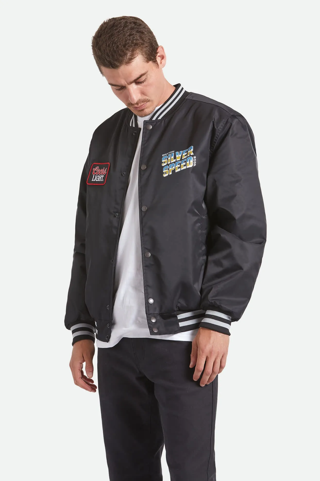 Coors Light Silver Speed Shop Jacket - Black/Silver sold by Brixton product image thumbnail 2