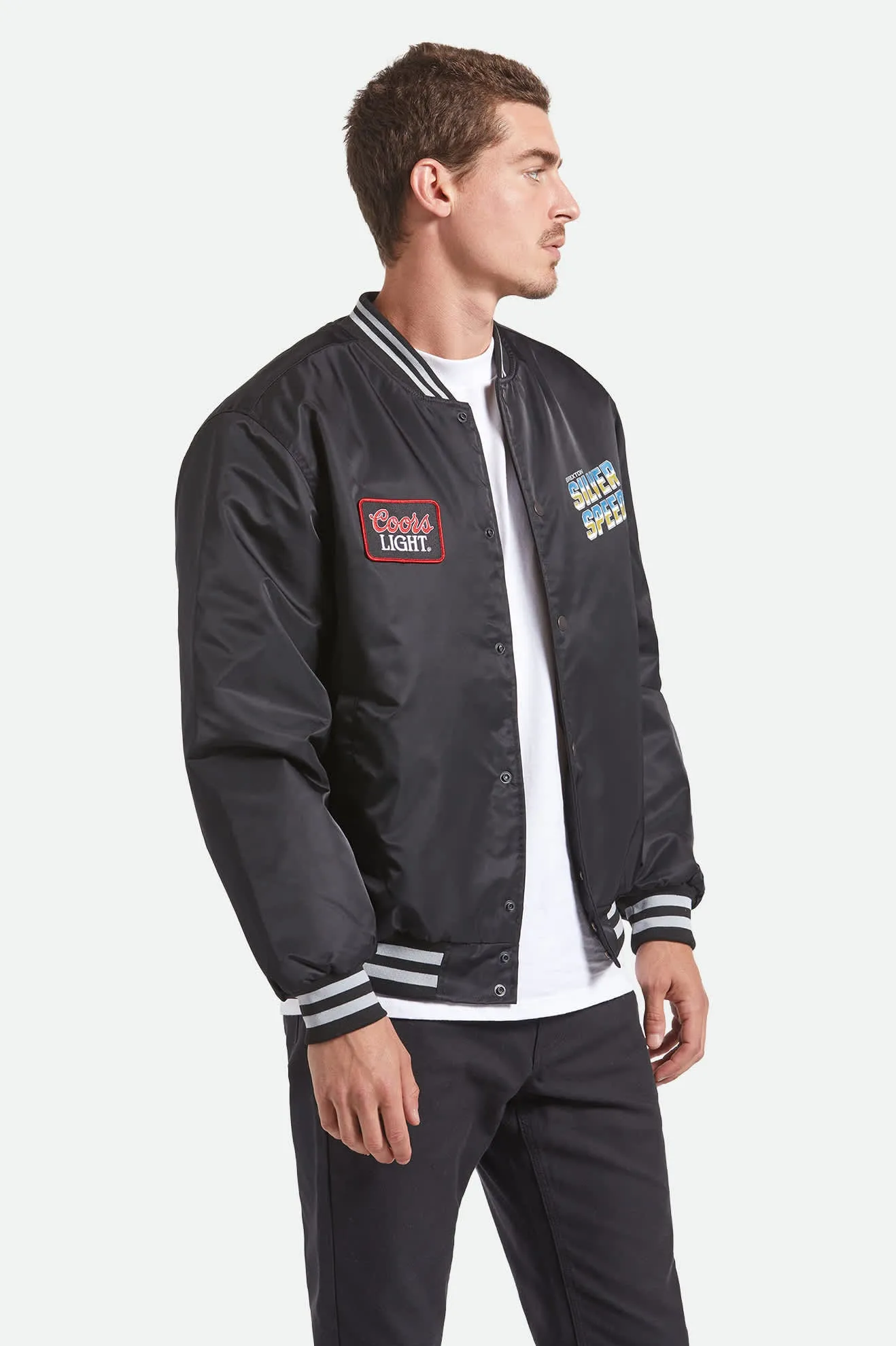 Coors Light Silver Speed Shop Jacket - Black/Silver sold by Brixton product image thumbnail 3