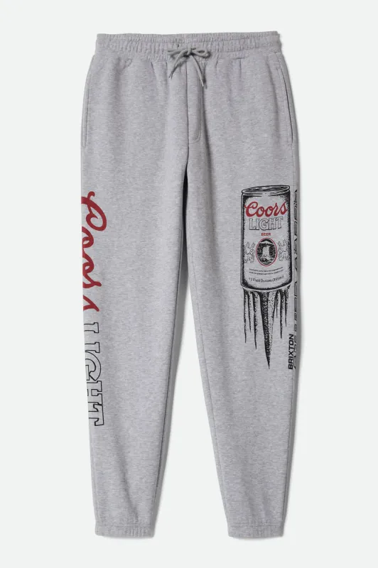 Coors Light Silver Speed Sweatpant - Heather Grey sold by Brixton