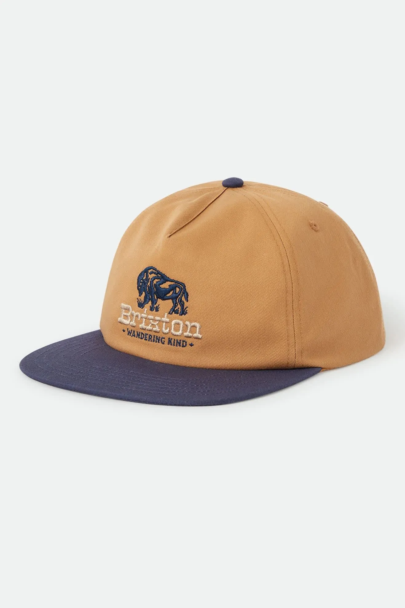 Drifter Netplus Snapback - Brown Sugar/Navy sold by Brixton