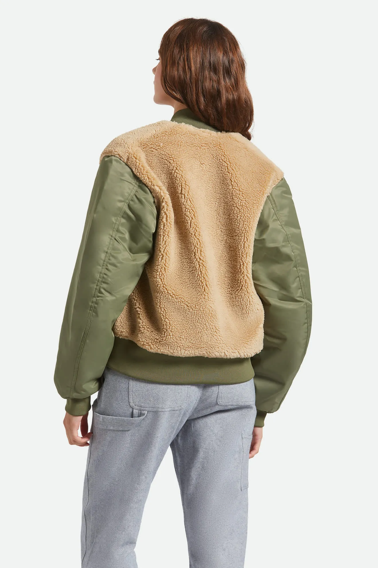 Sherpa Surplus Bomber Jacket - Olive Surplus sold by Brixton product image thumbnail 4