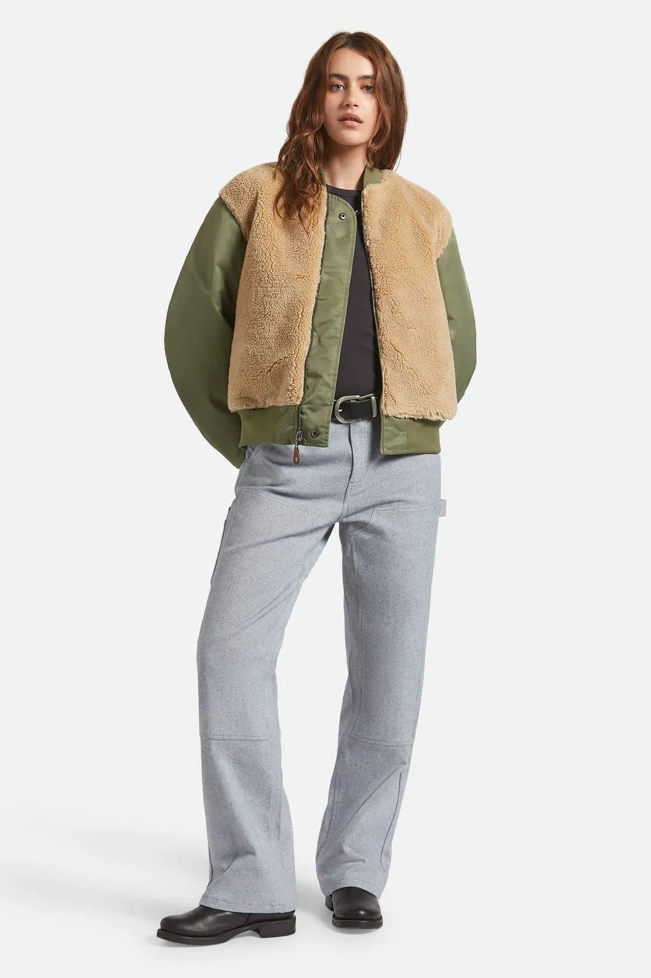 Sherpa Surplus Bomber Jacket - Olive Surplus sold by Brixton product image thumbnail 5