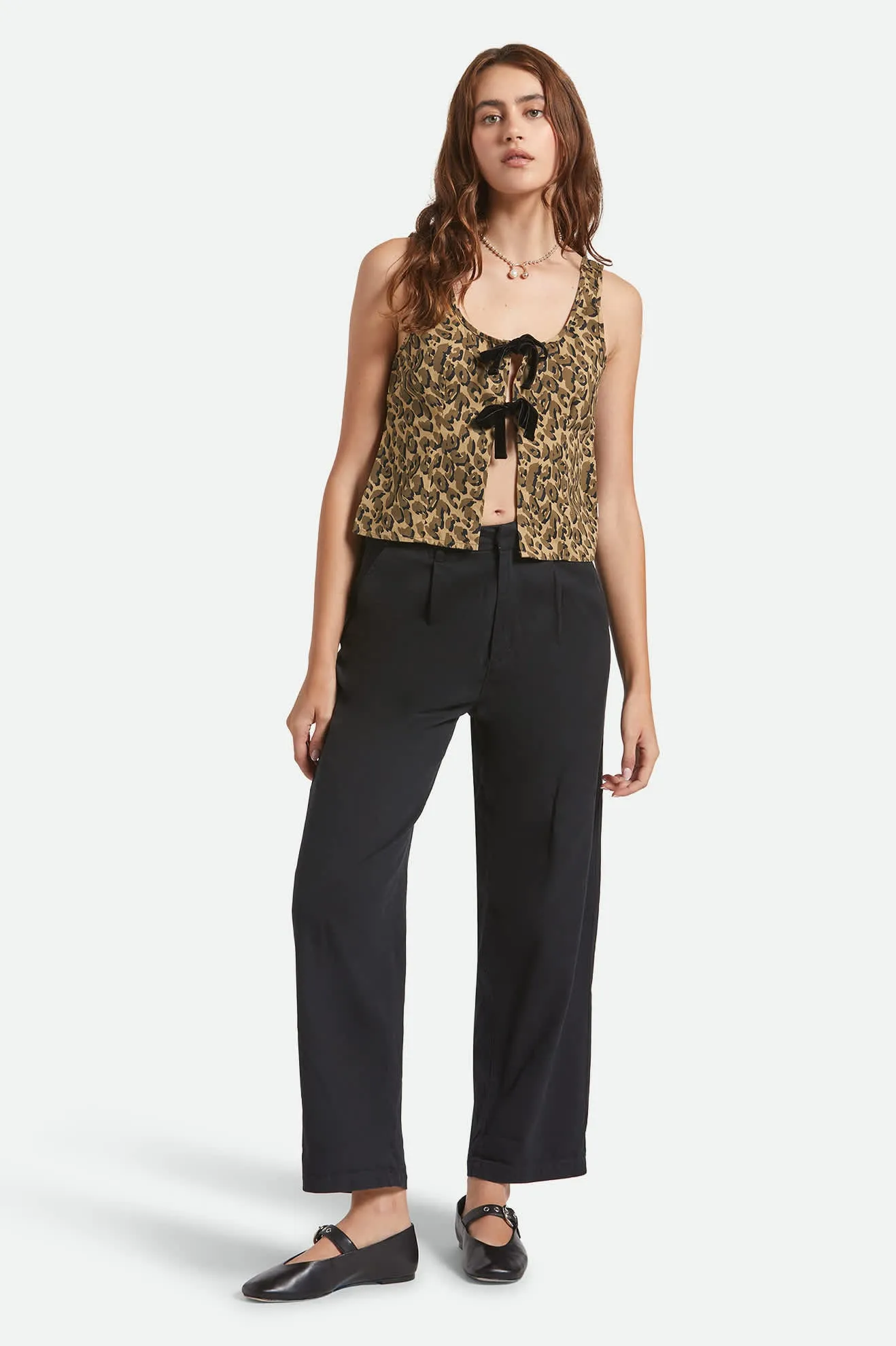 Magnolia Tie Top - Brown Cheetah sold by Brixton product image thumbnail 5