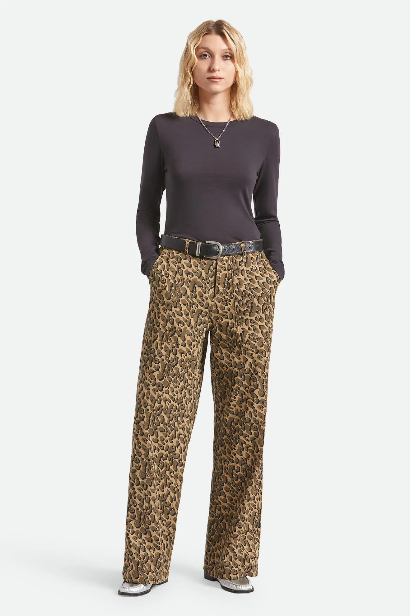 Jane Utility Wide Leg Pant - Brown Cheetah sold by Brixton product image thumbnail 5