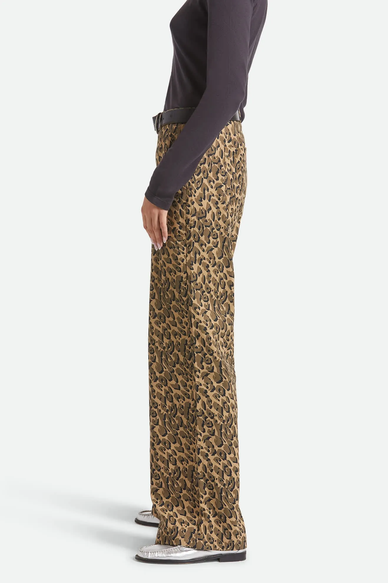 Jane Utility Wide Leg Pant - Brown Cheetah sold by Brixton product image thumbnail 3