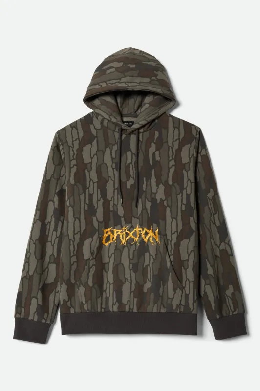 Void Hunter Hoodie - Bark Camo sold by Brixton