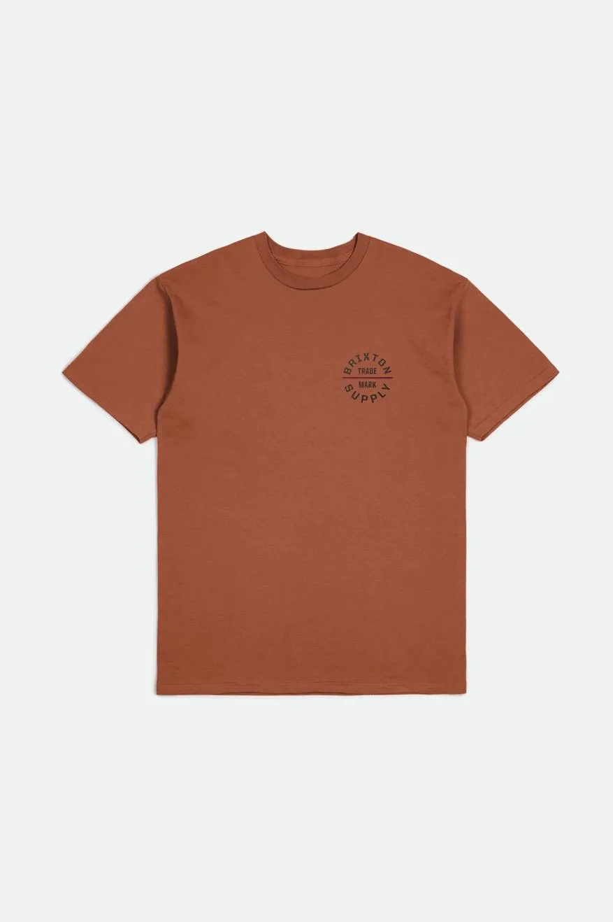 Oath V S/S Standard Tee - Terracotta/Washed Black/Cranberry Juice sold by Brixton