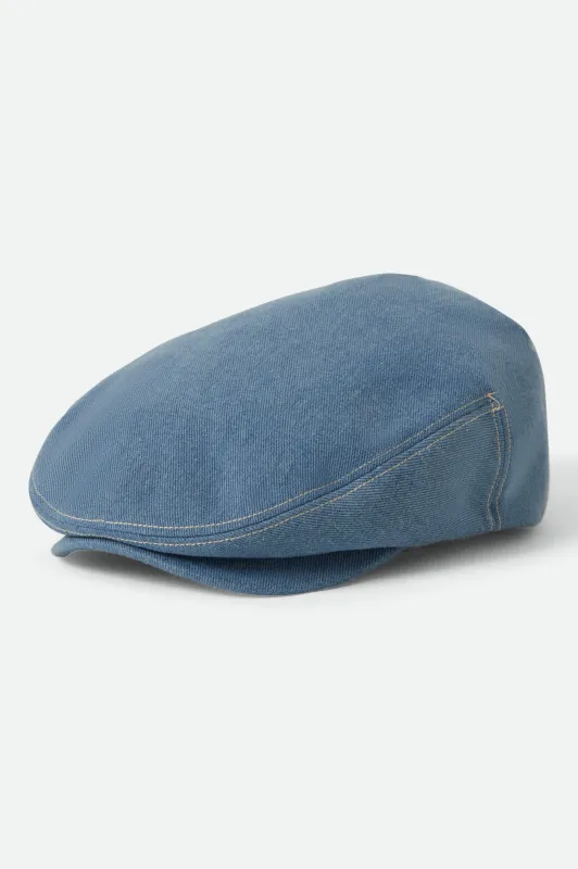 Hooligan Flat Cap - Denim/Off White sold by Brixton