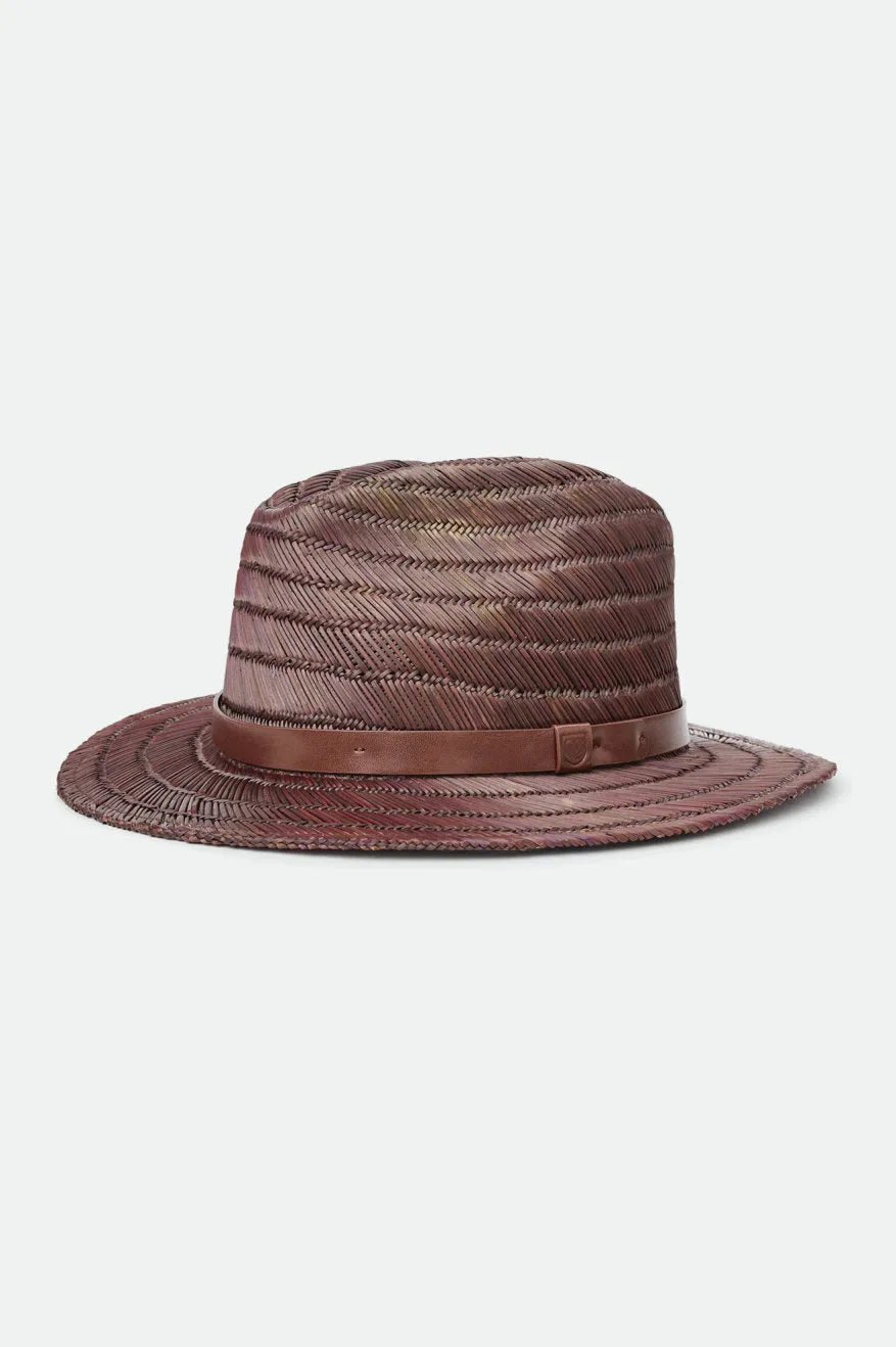 Messer Straw Fedora - Brown sold by Brixton