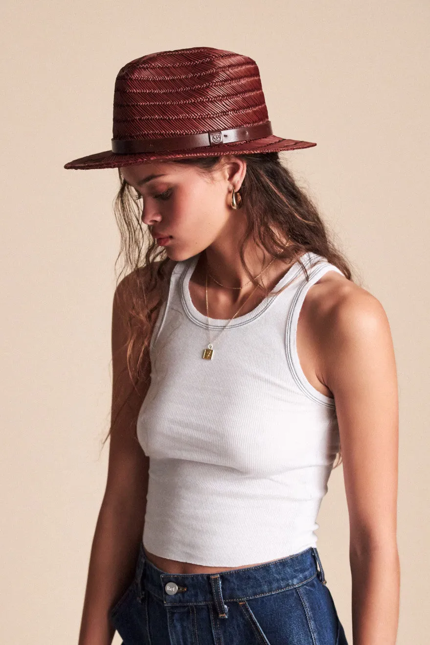 Messer Straw Fedora - Brown sold by Brixton product image thumbnail 3