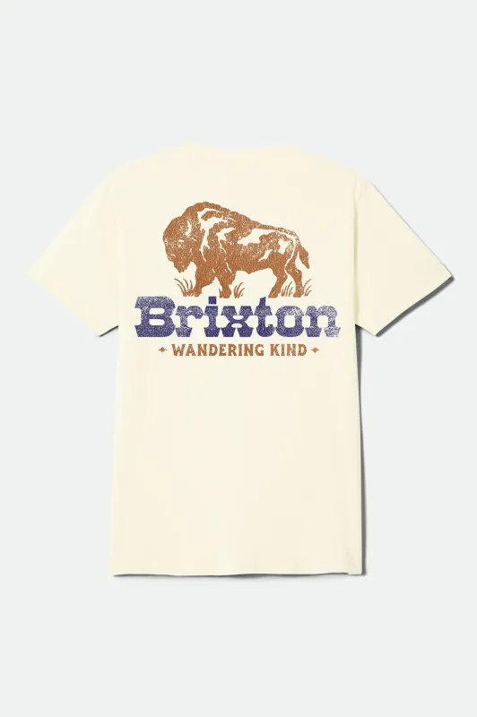 Drifter Short Sleeve Standard T-Shirt - Cream sold by Brixton