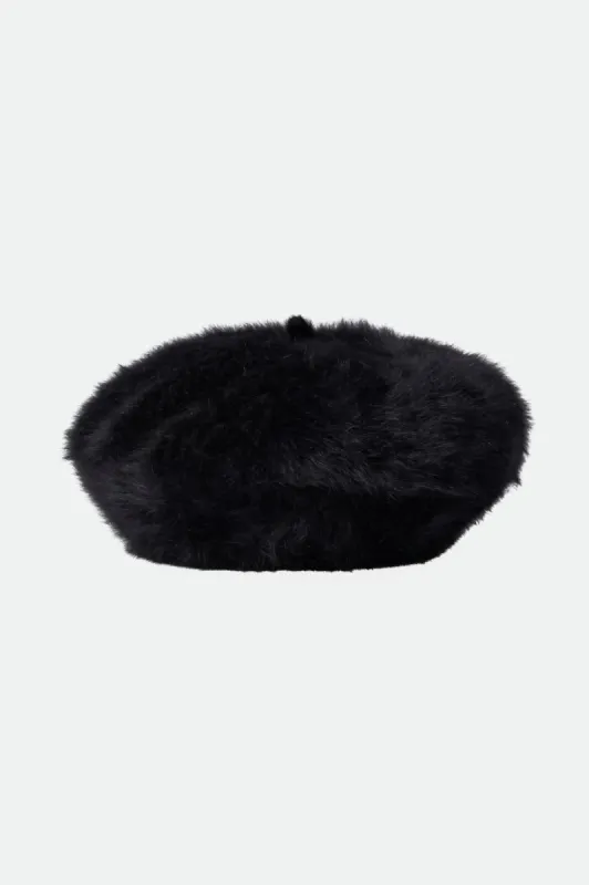 Audrey II Beret - Fuzzy Black sold by Brixton