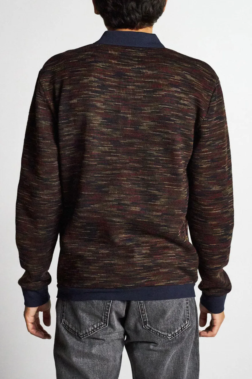 Cypher Polo Sweater - Navy/Maroon sold by Brixton product image thumbnail 3