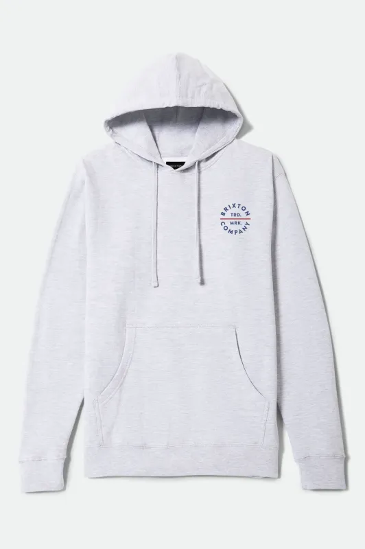 Pledge Hoodie - Heather Grey/Blue/Red sold by Brixton