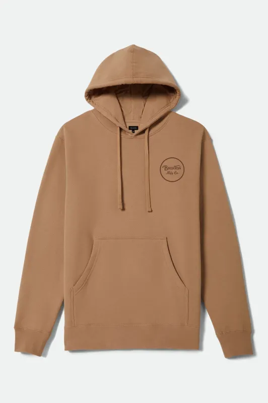 Wheeler Hoodie - Sand Stone/Brown sold by Brixton