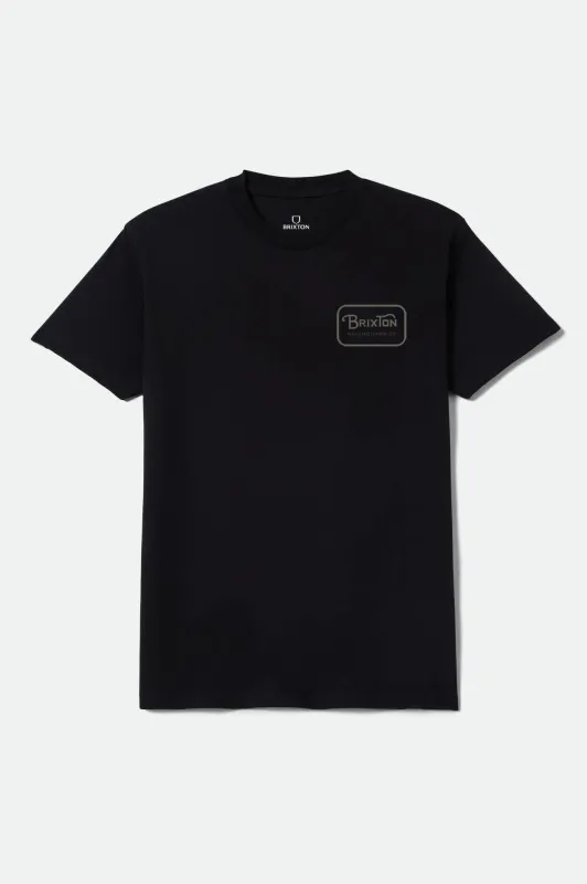 Grade Short Sleeve Standard T-Shirt - Black/Olive sold by Brixton
