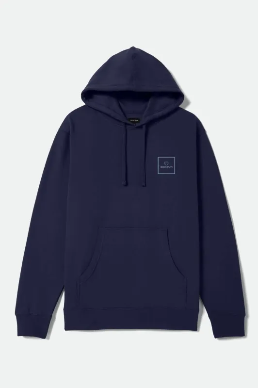 Alpha Square Hoodie - Classic Navy/Borrowed Blue sold by Brixton