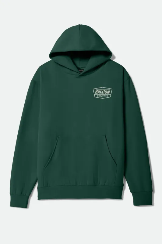 Regal Hoodie - Forest Green/Stone sold by Brixton