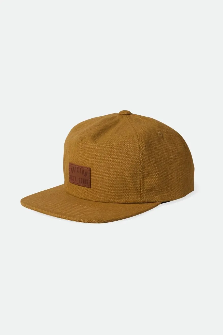 Woodburn MP Snapback - Copper Vintage Wash sold by Brixton