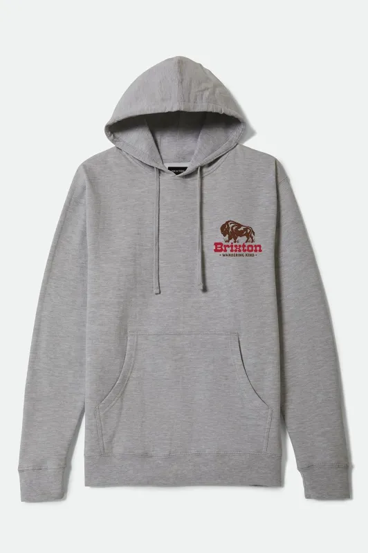 Drifter Hoodie - Heather Grey sold by Brixton