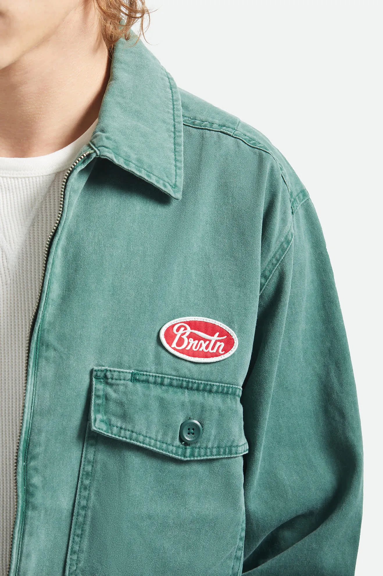 Trademark Lightweight Garage Jacket - Washed Primal Green sold by Brixton product image thumbnail 5