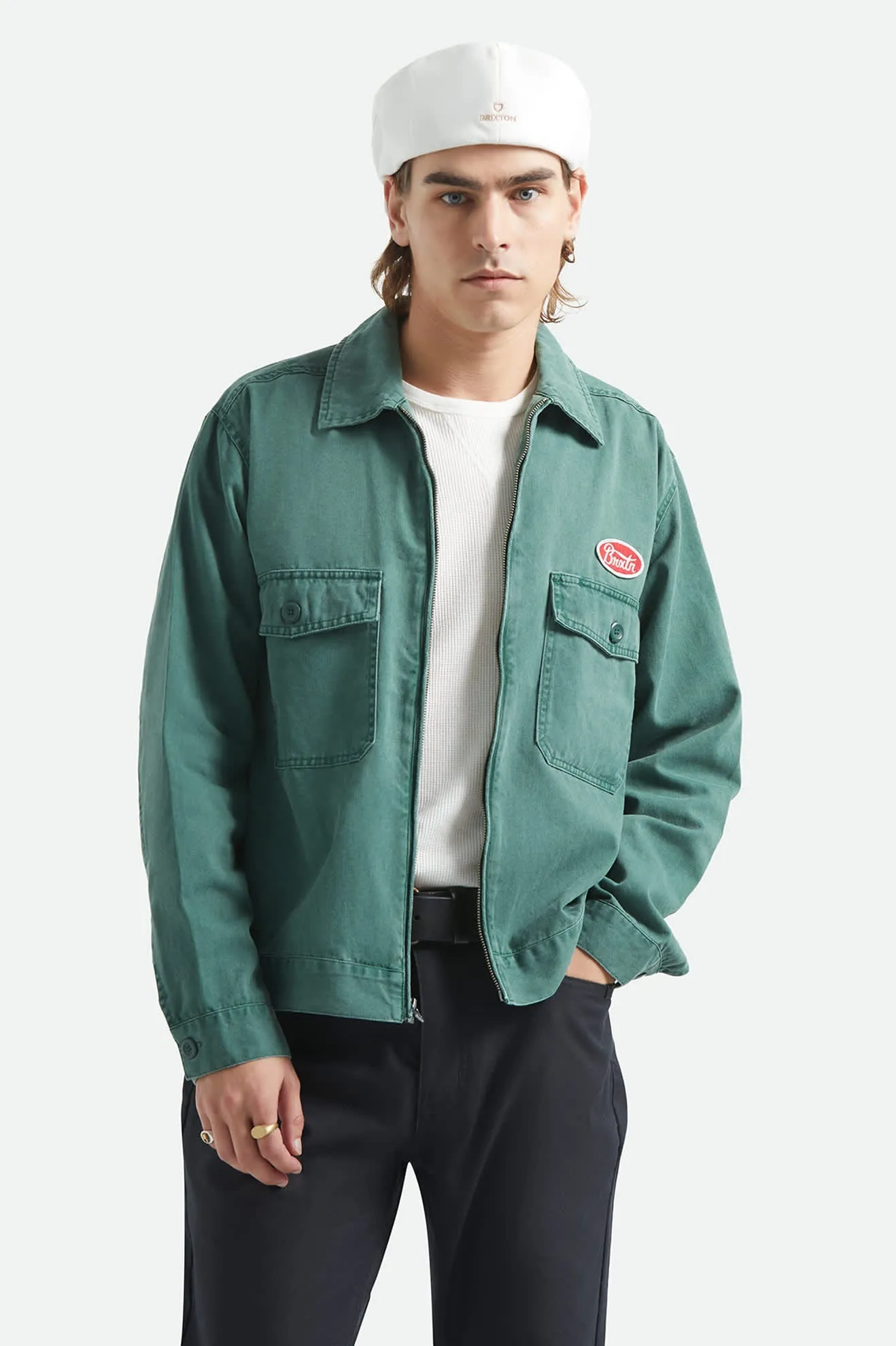 Trademark Lightweight Garage Jacket - Washed Primal Green sold by Brixton product image thumbnail 2