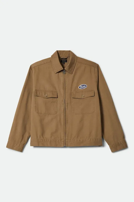 Trademark Lightweight Garage Jacket - Washed Khaki sold by Brixton