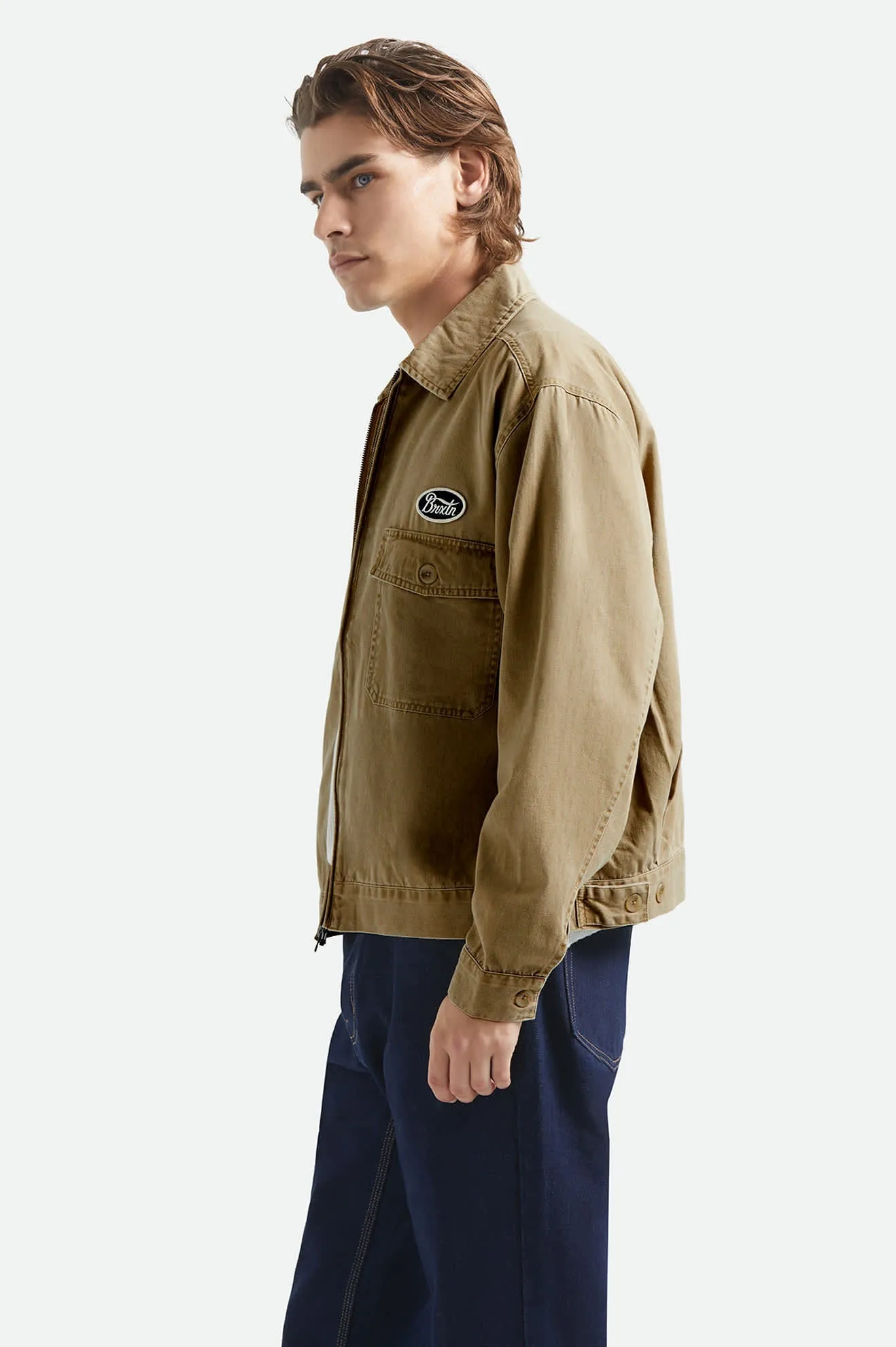 Trademark Lightweight Garage Jacket - Washed Khaki sold by Brixton product image thumbnail 3