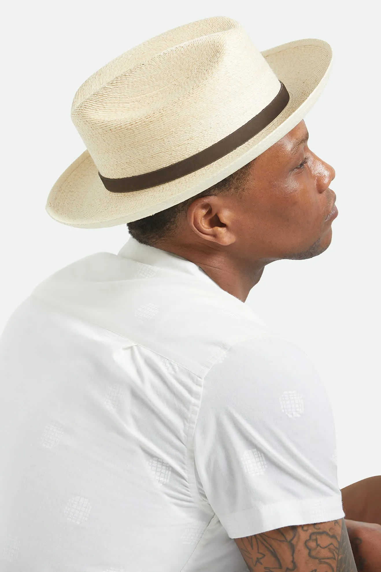 Hitch Straw Ranch Fedora - Bone sold by Brixton product image thumbnail 4