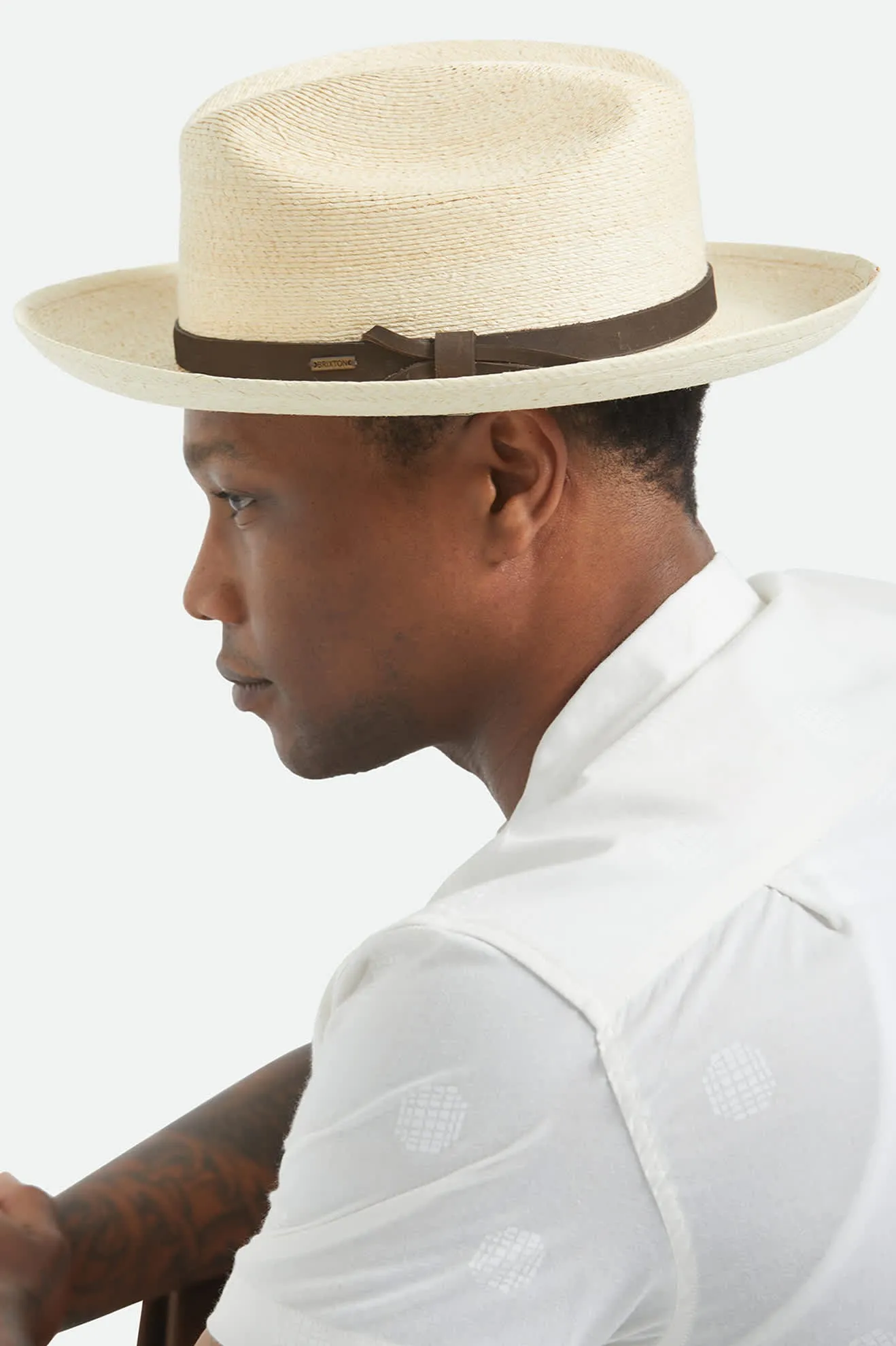 Hitch Straw Ranch Fedora - Bone sold by Brixton product image thumbnail 3