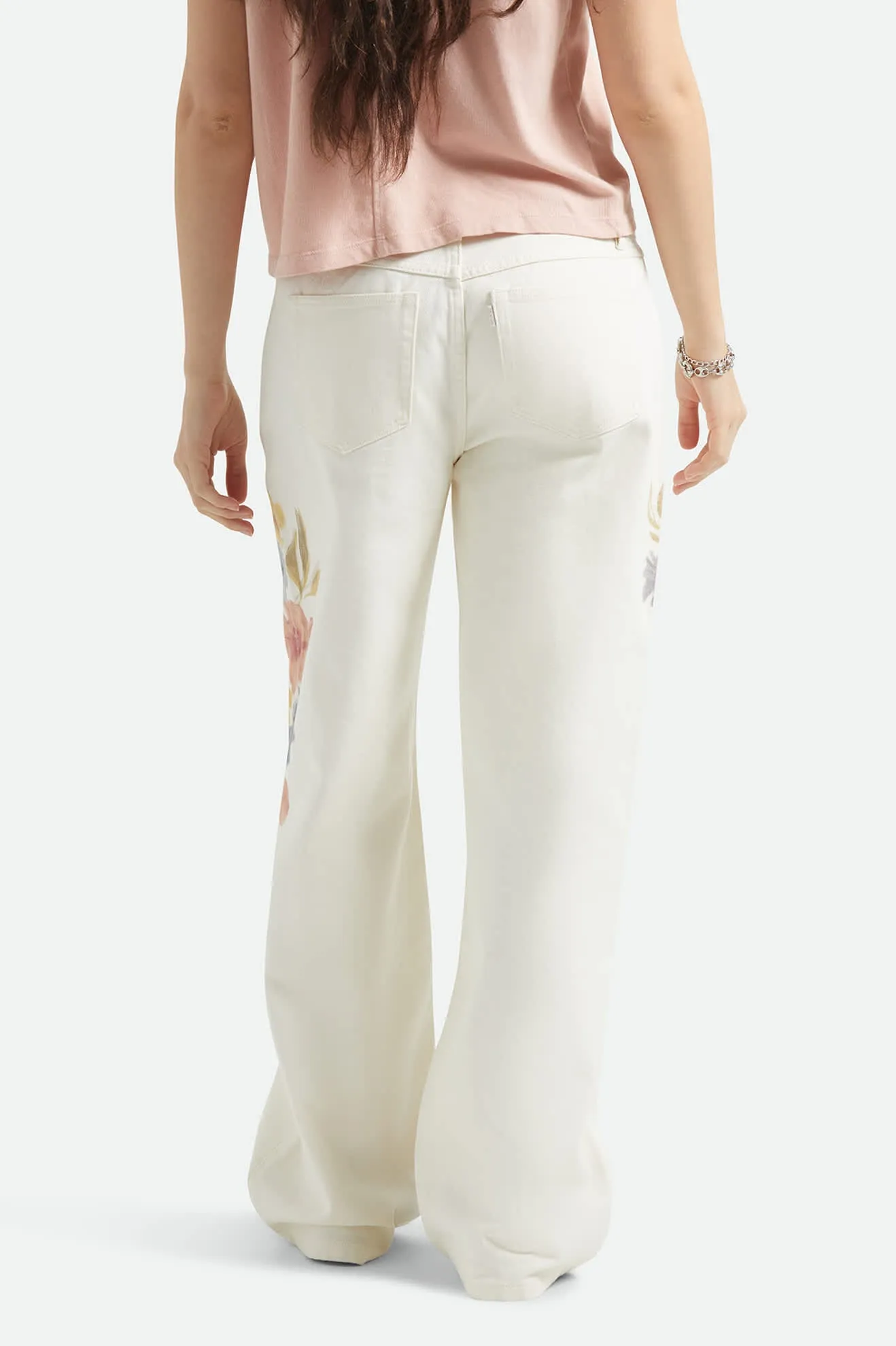 The Chloe 5-Pocket Pant - Off White Floral Burst sold by Brixton product image thumbnail 5