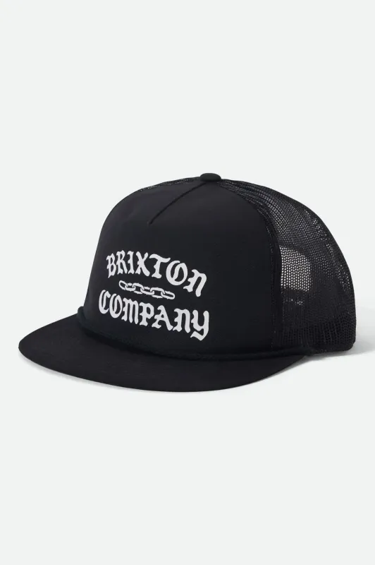 Chains NetPlus Trucker Hat - Black/Black made by Brixton