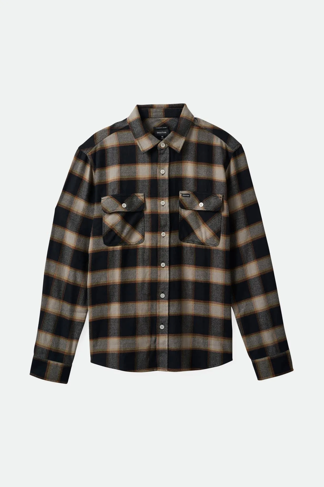 Bowery Flannel - Black/Cream sold by Brixton