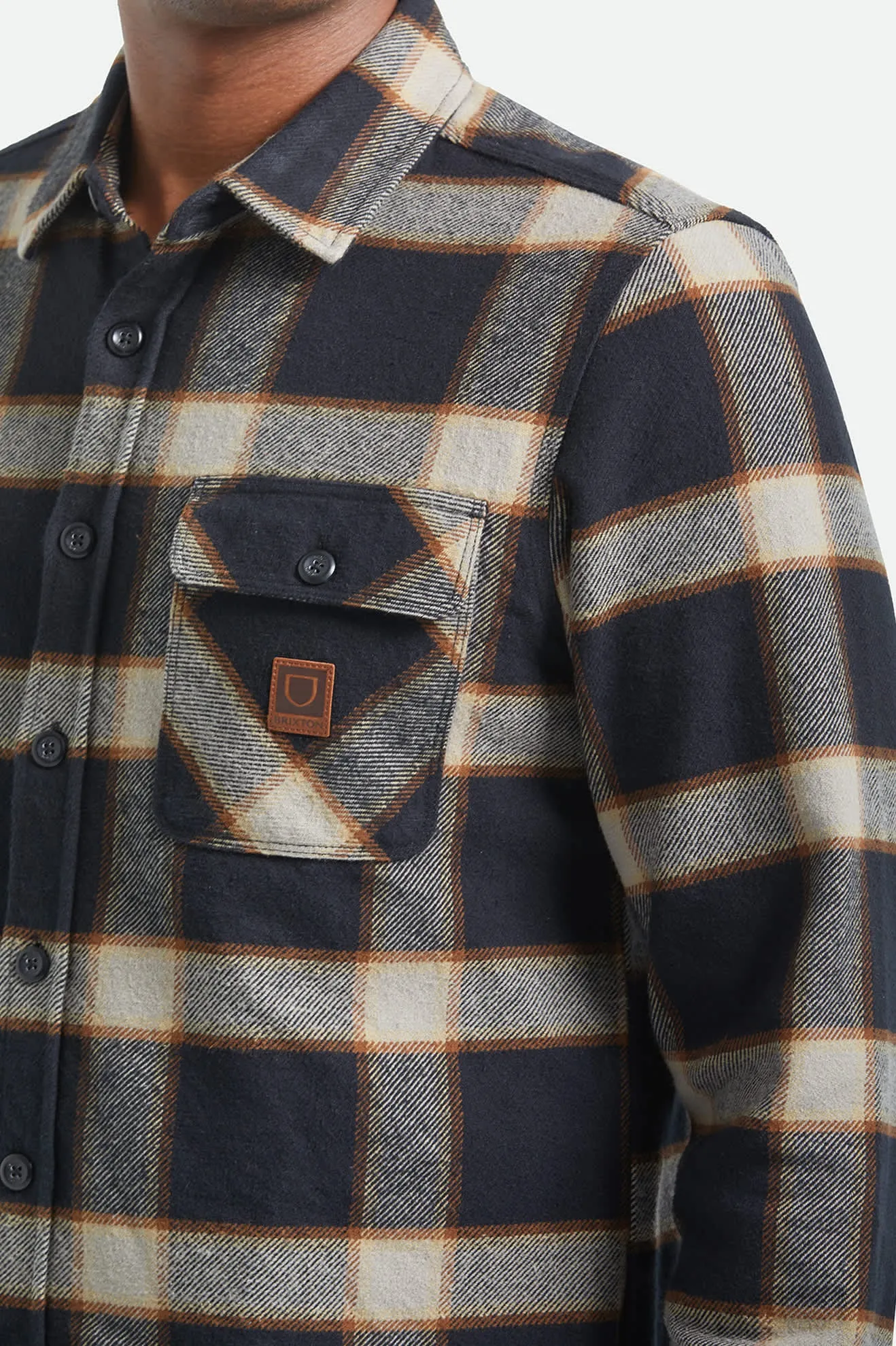 Bowery Flannel - Black/Cream sold by Brixton product image thumbnail 5
